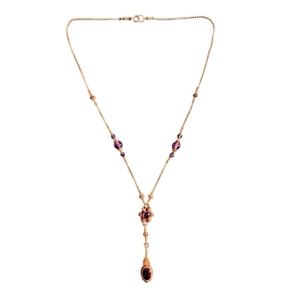 Vintage Sterling Amethyst Necklace